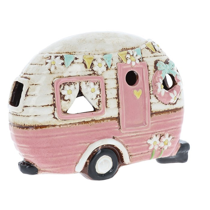 Village Pottery Caravan Tealight Holder Pink