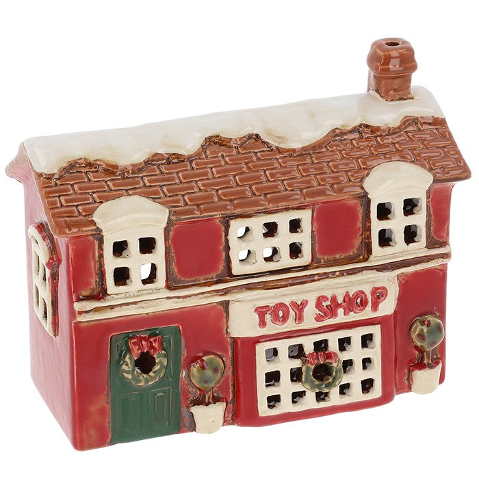 Christmas Toy Shop Tealight Holder - Village Pottery