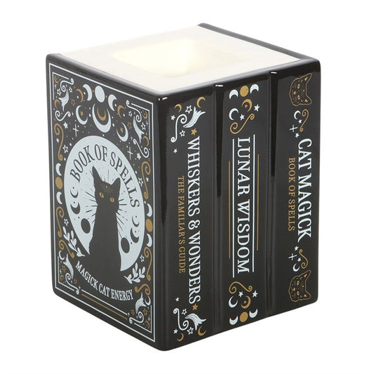 Black Cat Book Stack Wax Warmer