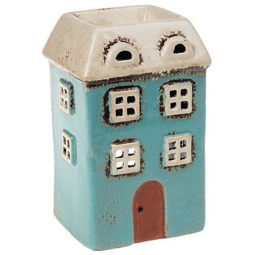 Teal Square House Warmer - Village Pottery